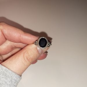 Shivam Black Onyx Ring - 925 Sterling Silver